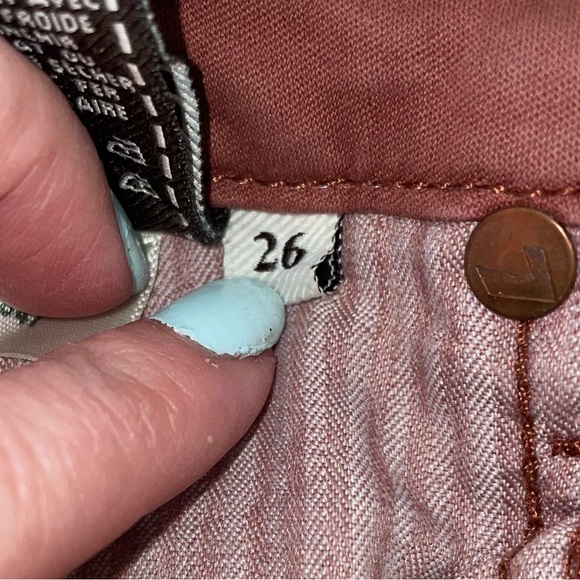 7 for all Mankind dark dusty rose coated skinny jeans Size 26 - Picture 7 of 9